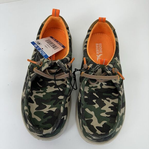 Eddie Bauer Boys Canvas Slip-On Shoe Size 2 Camo - Picture 2 of 8